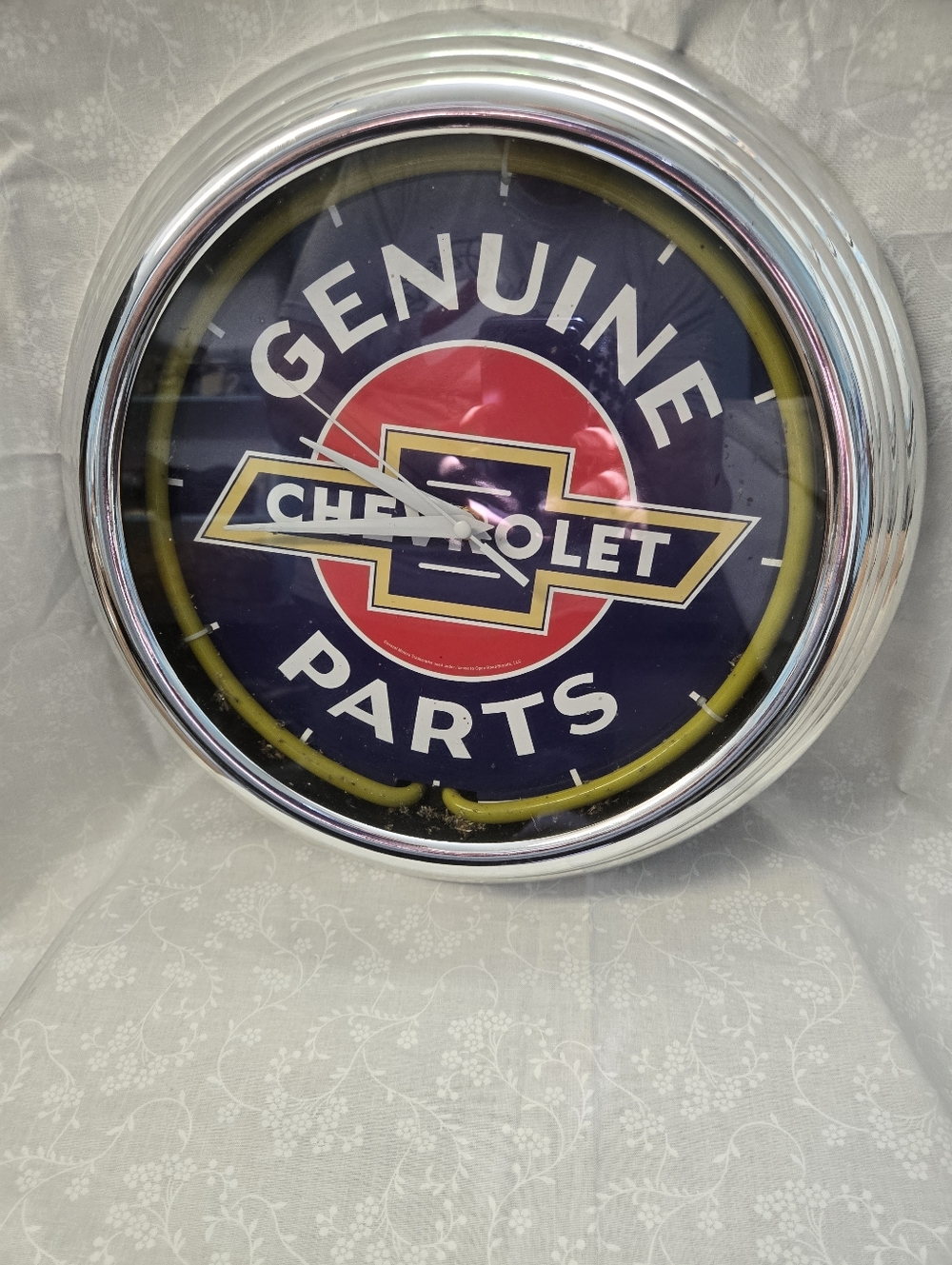 Open Road Brands Black & Silver Neon Clock Back Panel